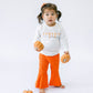 Pumpkin Pie Fall Outfit | Long Sleeve Crewneck & Bell Bottom Set