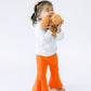 Pumpkin Pie Fall Outfit | Long Sleeve Crewneck & Bell Bottom Set
