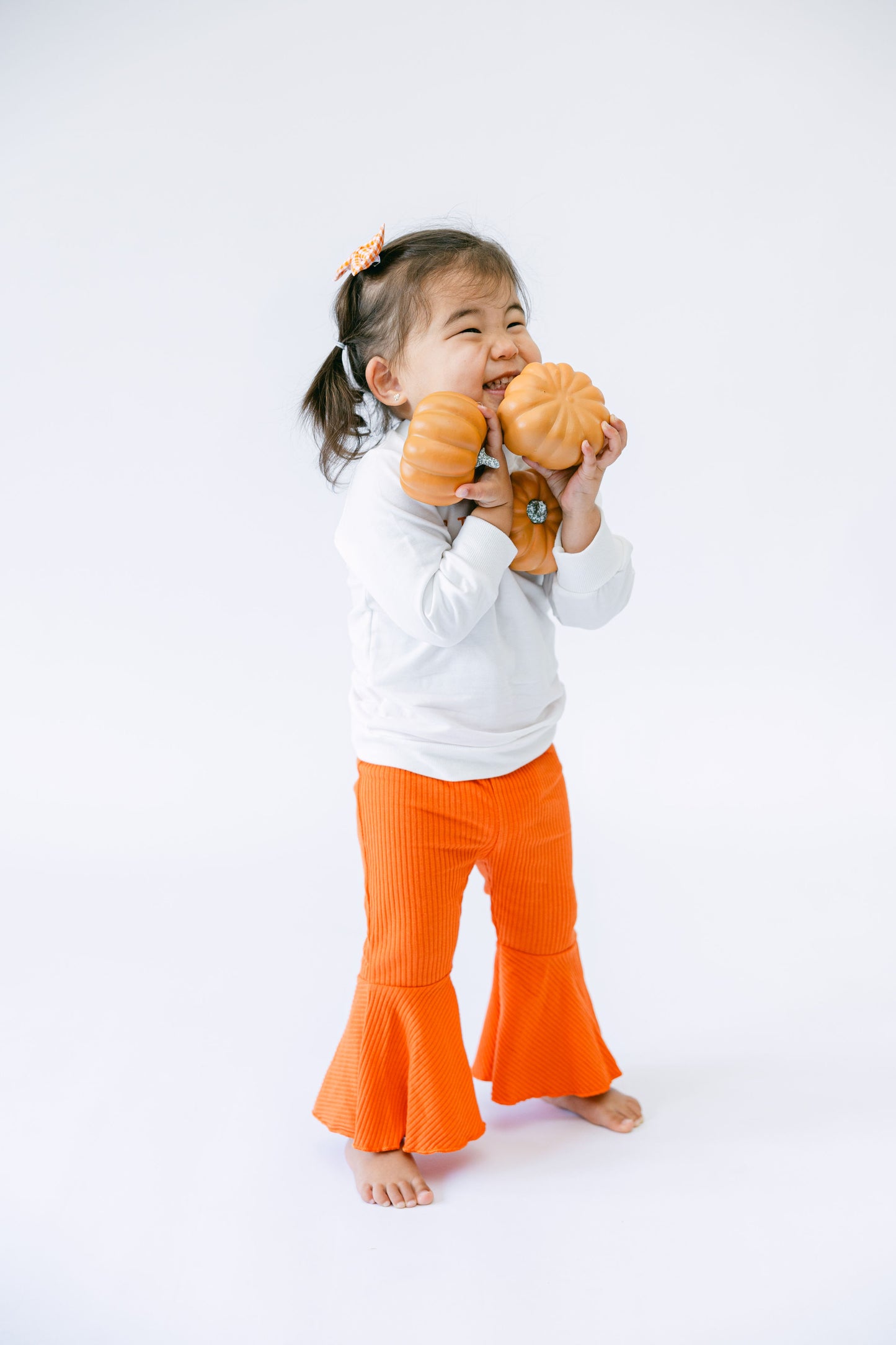 Pumpkin Pie Fall Outfit | Long Sleeve Crewneck & Bell Bottom Set
