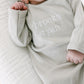 Organic Cotton Personalized Knotted Gown with Hat - BellaBerryDesigns