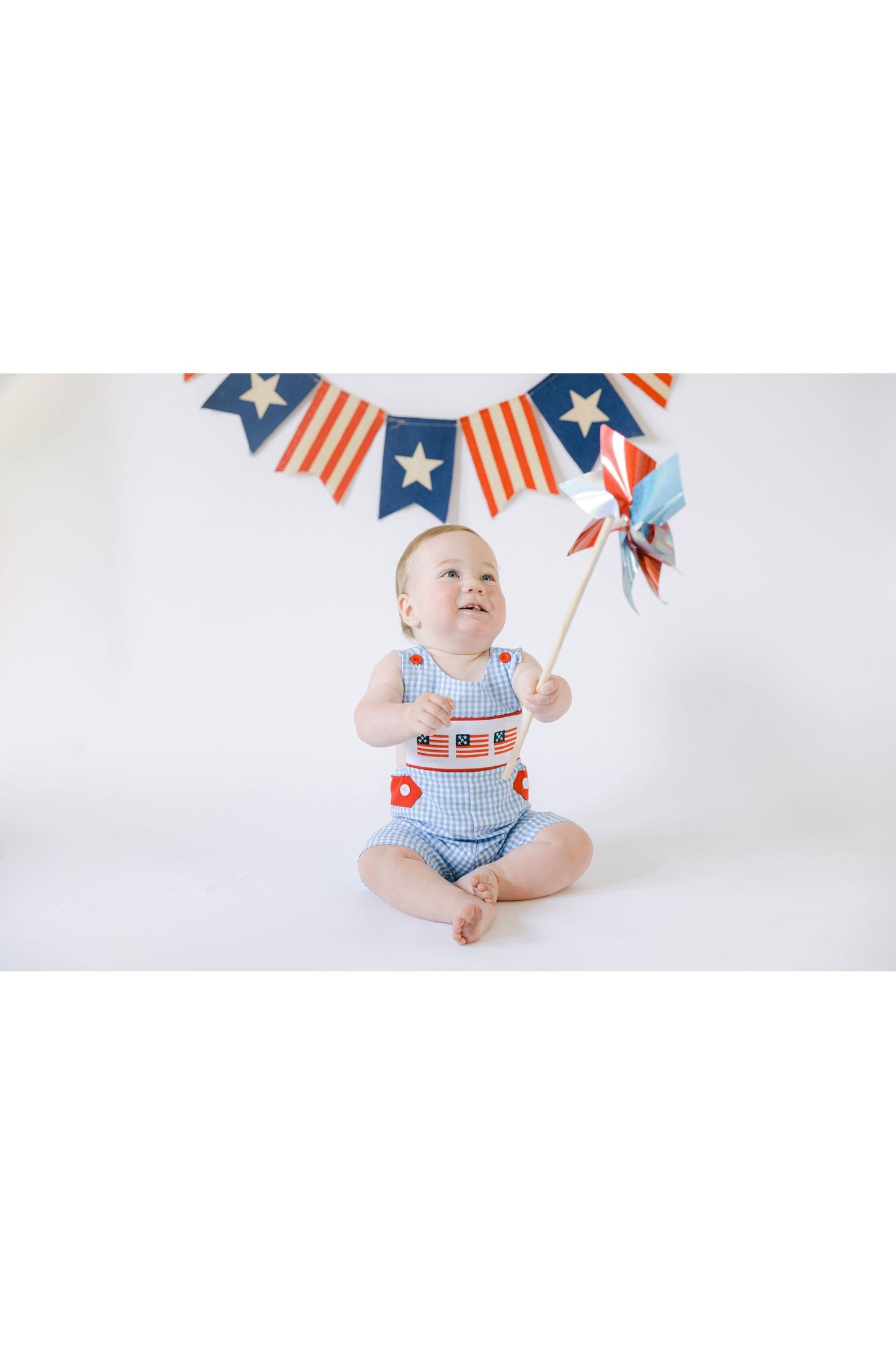 American Flag Boys' Gingham Outfit