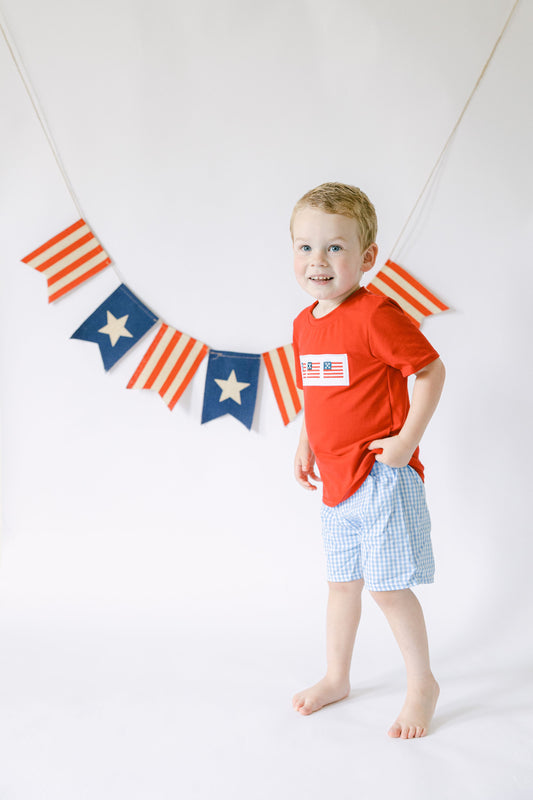 Boys' American Flag Two Piece Outfit