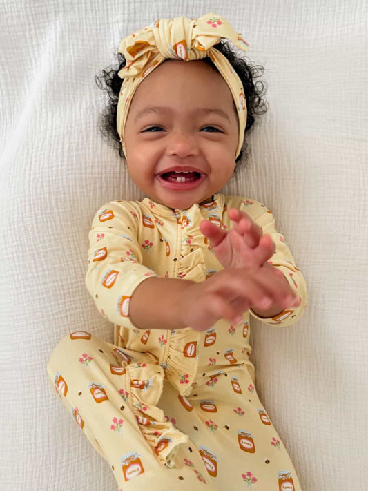 Sweet As Honey Ruffled Footie