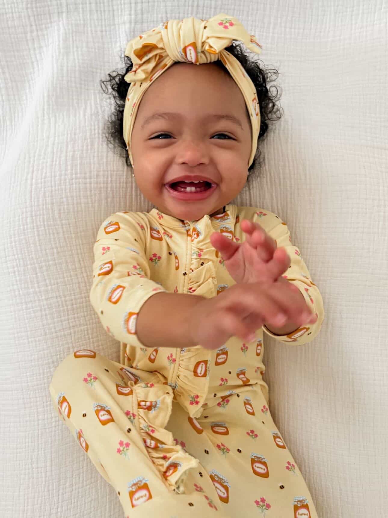 Personalized Bamboo Ruffled Footie