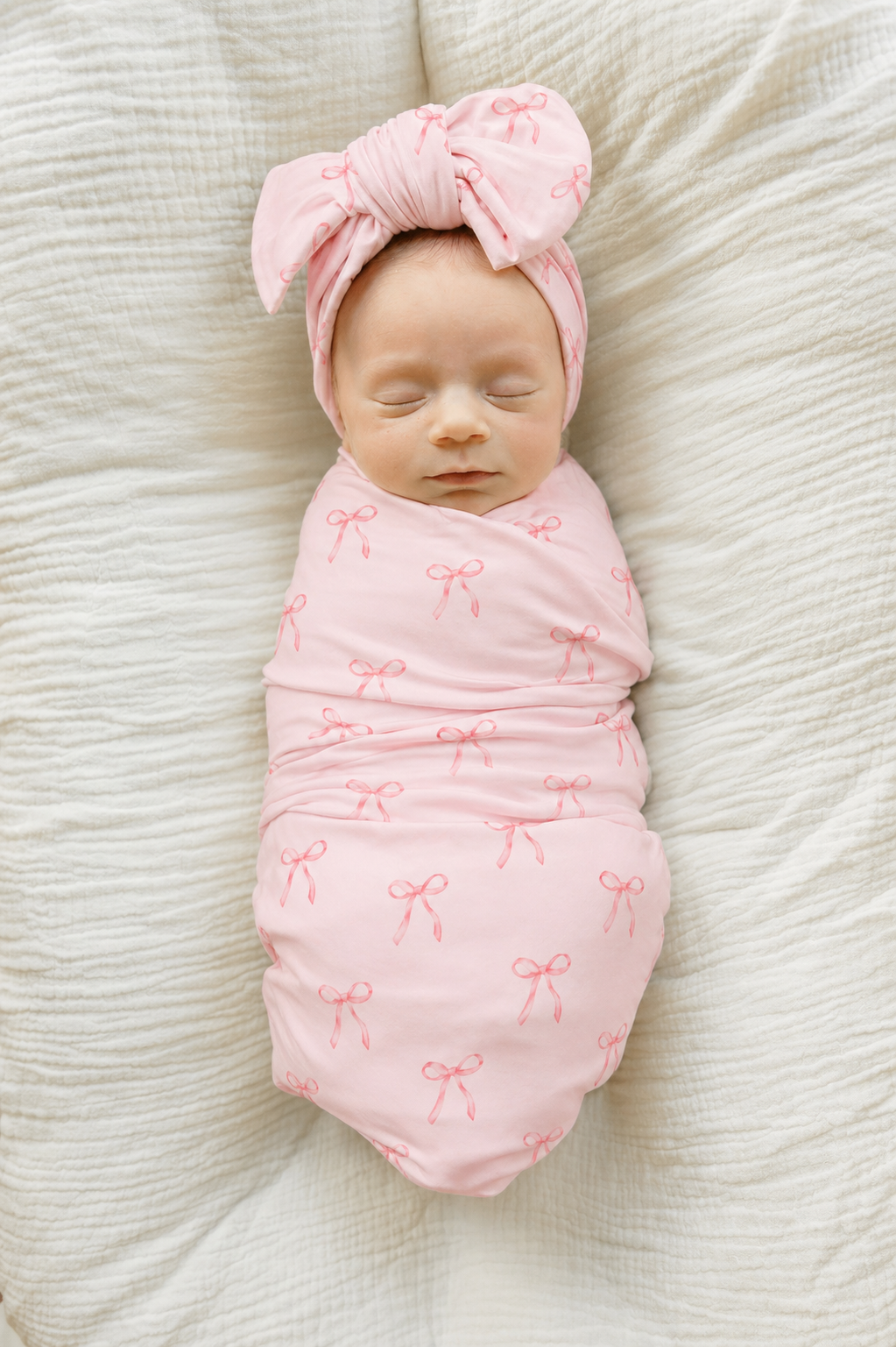 Blush & Bows Swaddle | Blanket