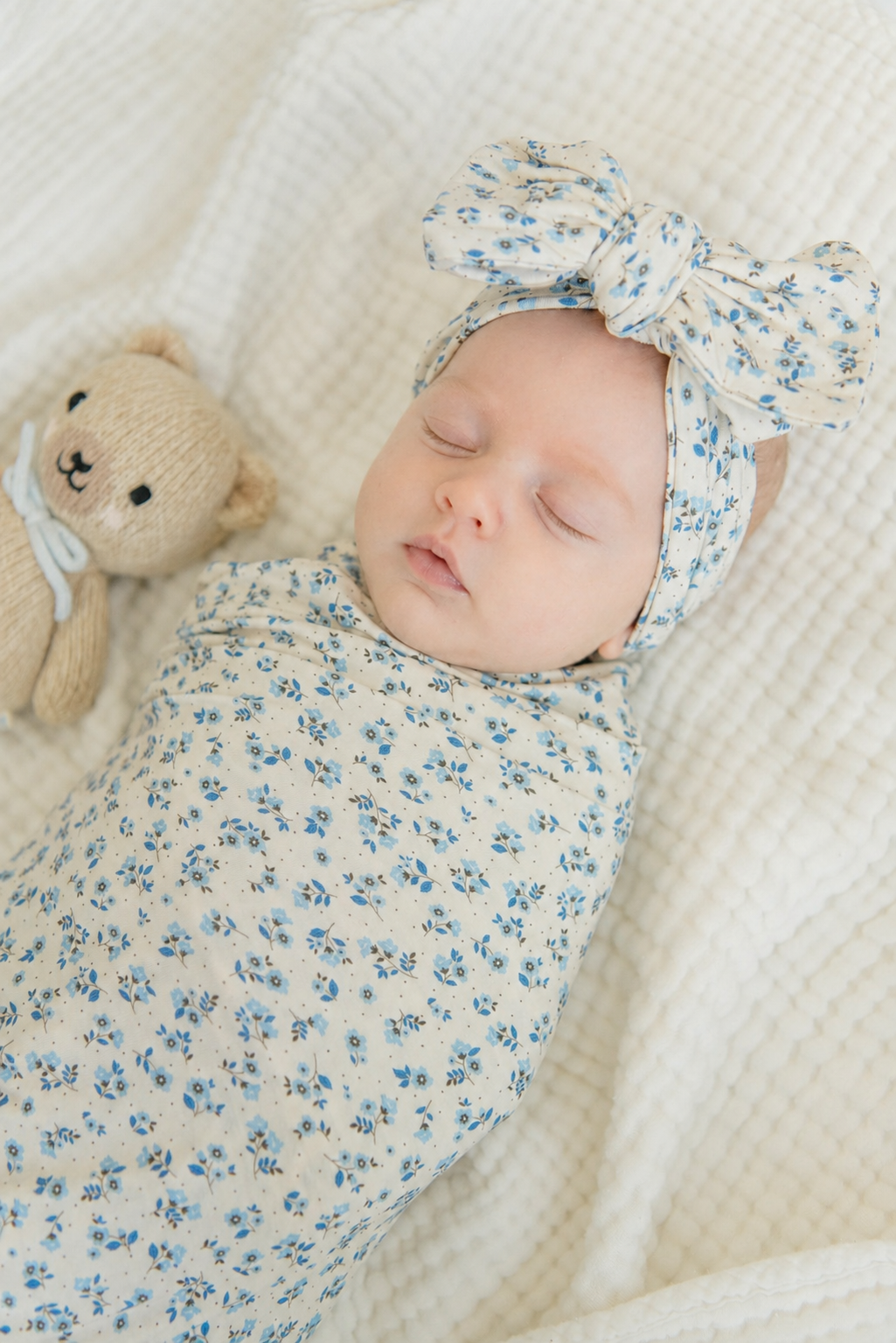 Blooming Blues Swaddle | Blanket