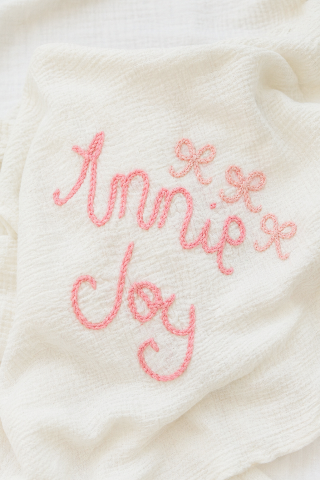 Hand Stitched Muslin Swaddle Blanket