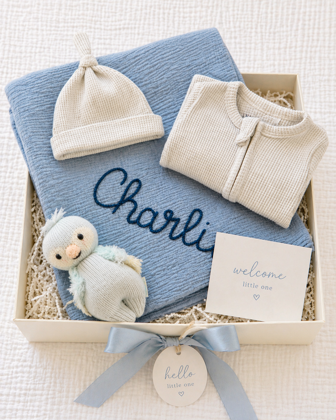 Hand Stitched Muslin Swaddle Blanket