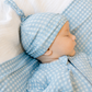 Blue Gingham Knotted Hat