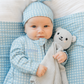 Personalized Blue Gingham Gift Set