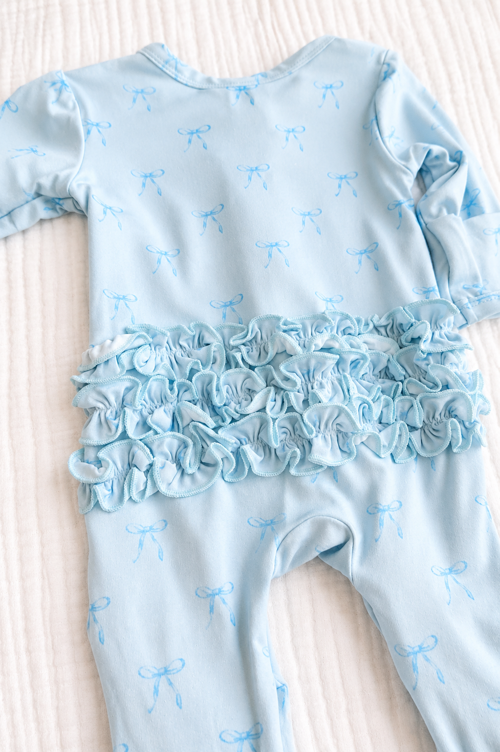 Personalized Bamboo Ruffled Footie