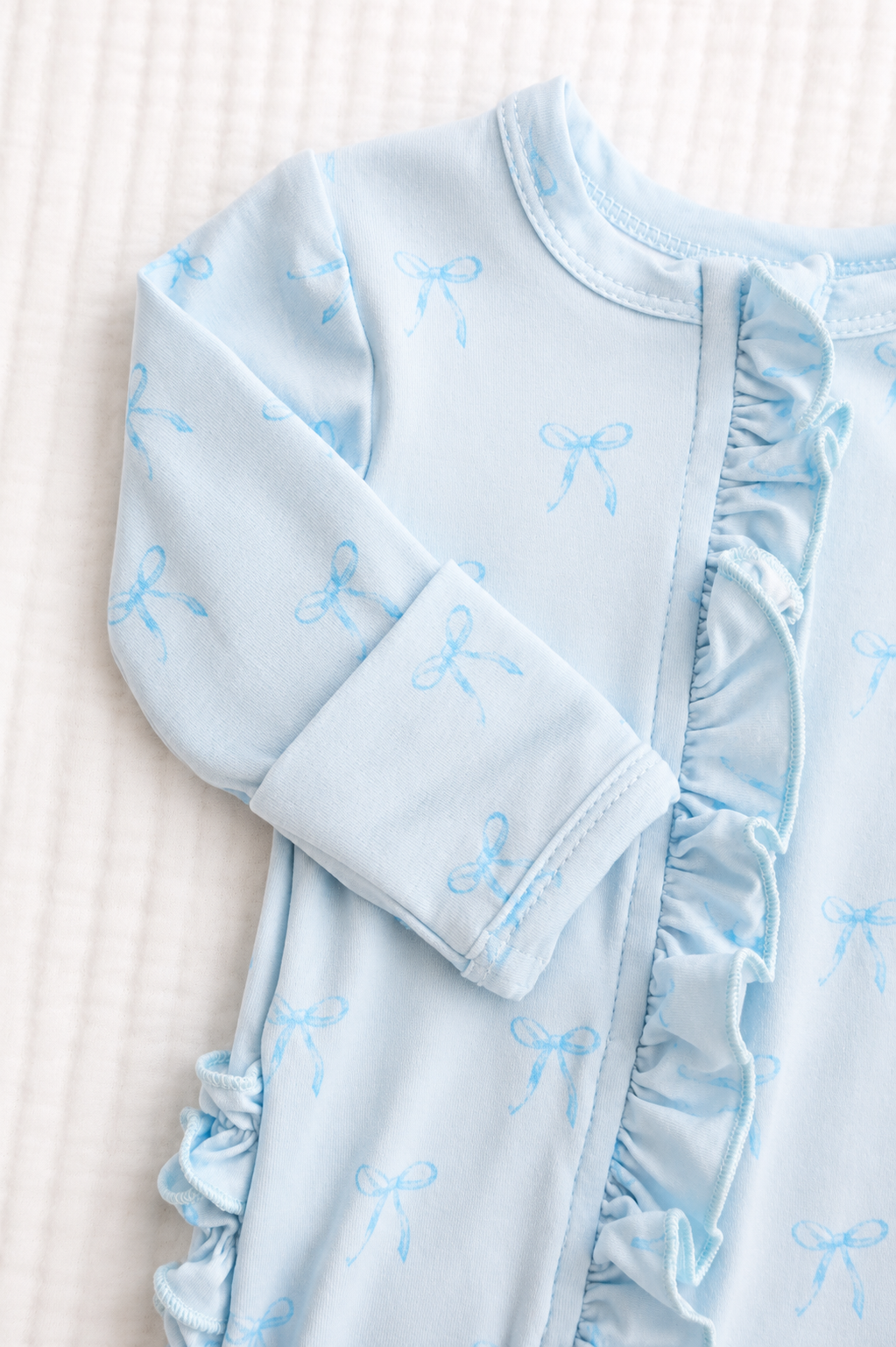 Personalized Bamboo Ruffled Footie