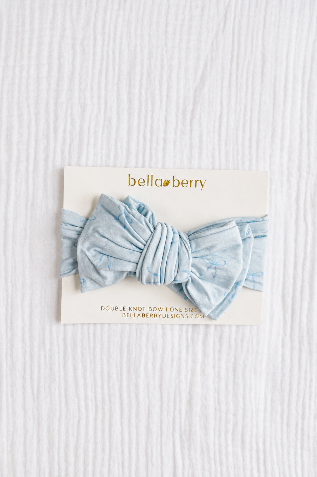Something Blue Double Knot Bow
