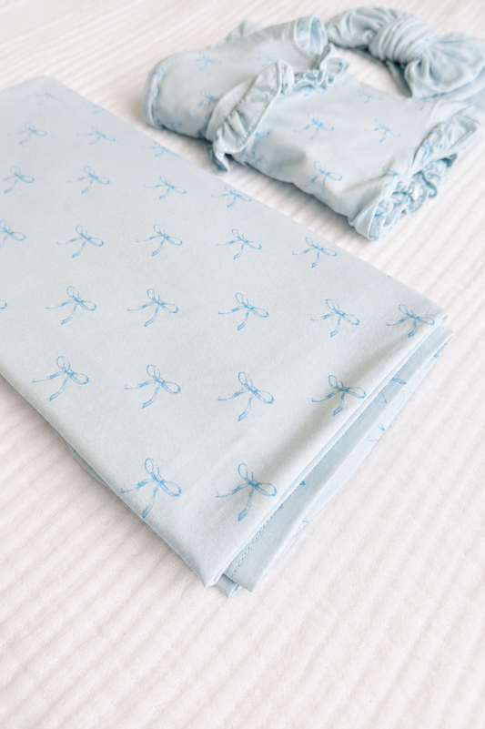 Something Blue Swaddle | Blanket