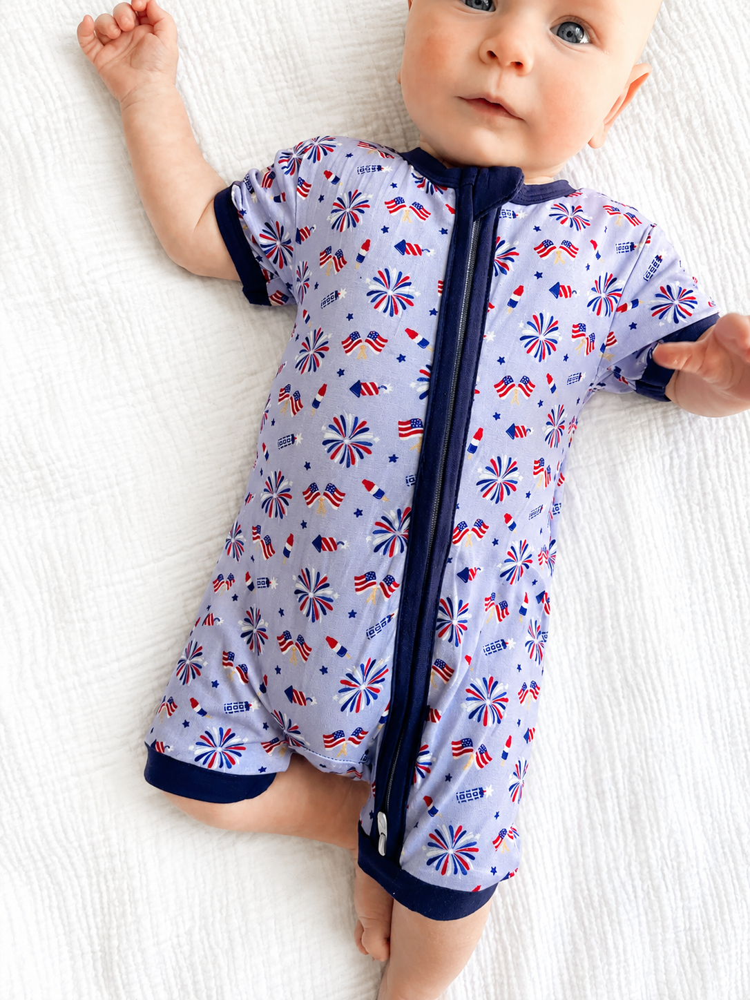 Tiny Firecracker Bamboo Romper