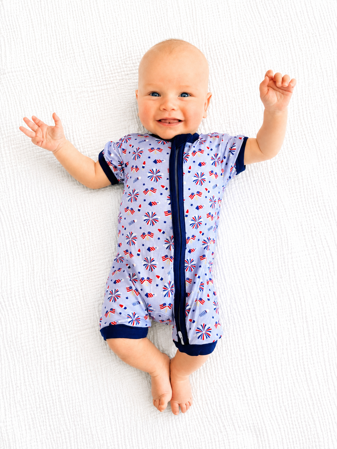 Tiny Firecracker Bamboo Romper