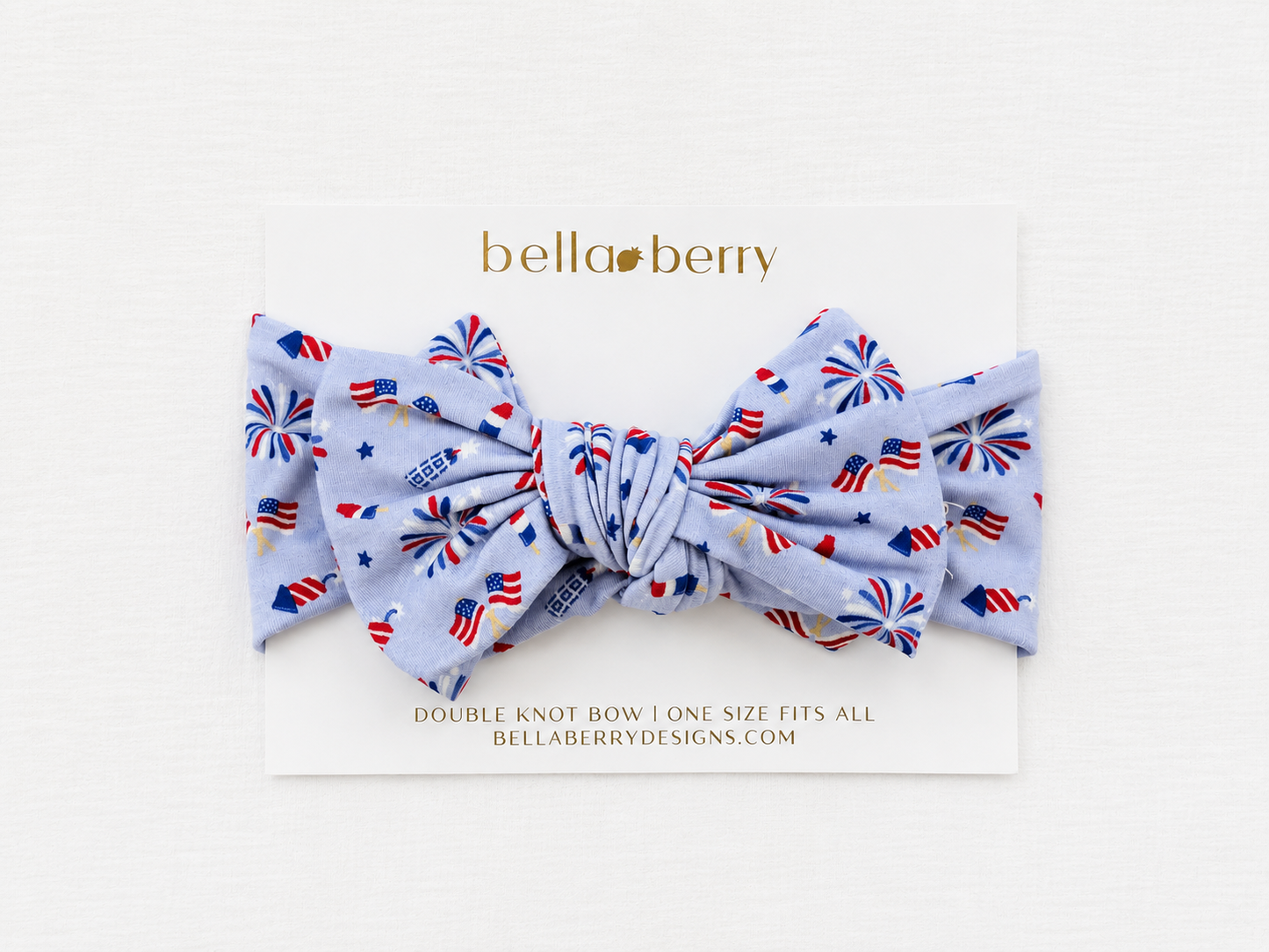 Tiny Firecracker Double Knot Bow