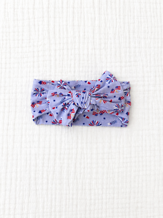 Tiny Firecracker Double Knot Bow
