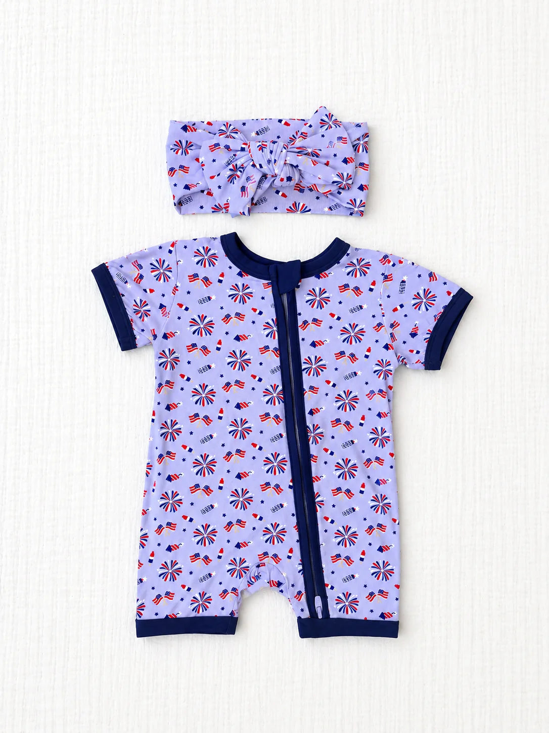 Tiny Firecracker Bamboo Romper