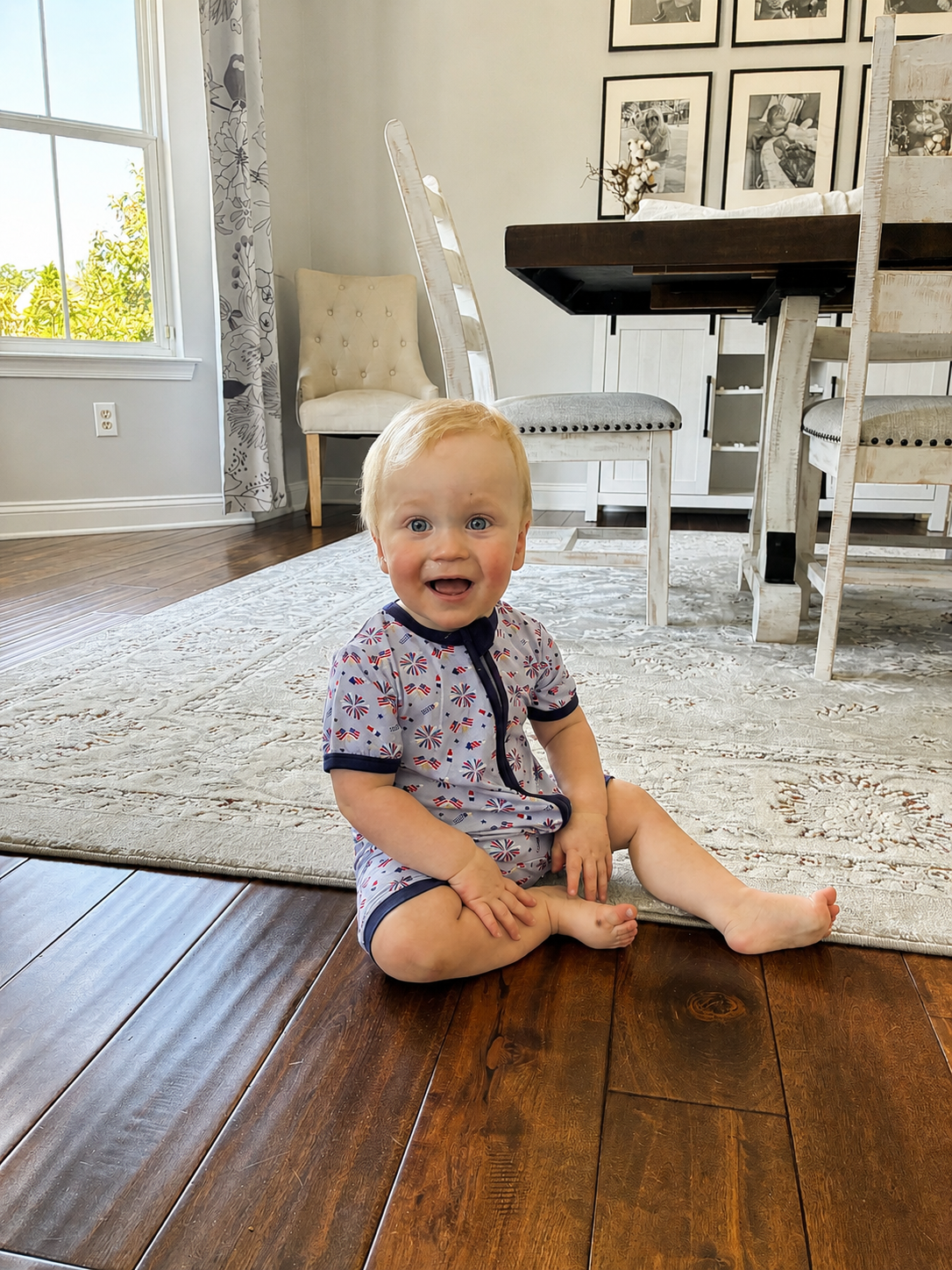 Tiny Firecracker Bamboo Romper