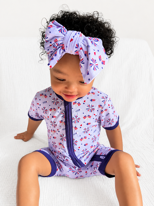 Tiny Firecracker Double Knot Bow