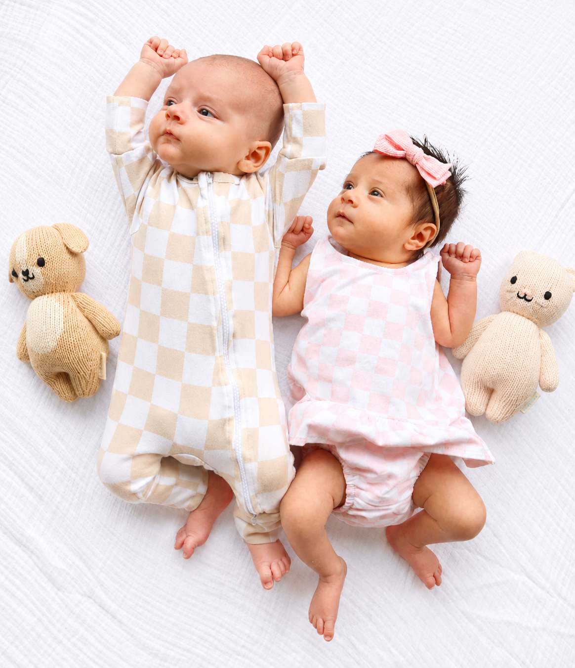 Organic Cotton Checkered Romper