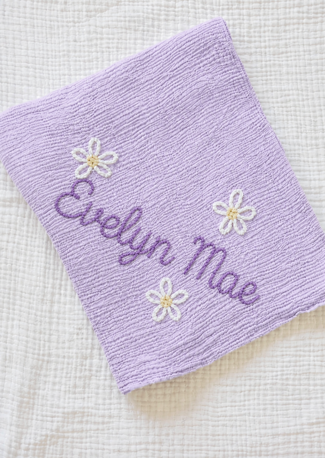 Hand Stitched Muslin Swaddle Blanket