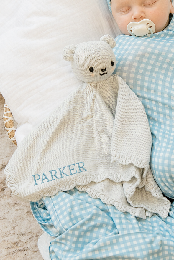 Cuddle & Kind Baby bear lovey (baby blue)