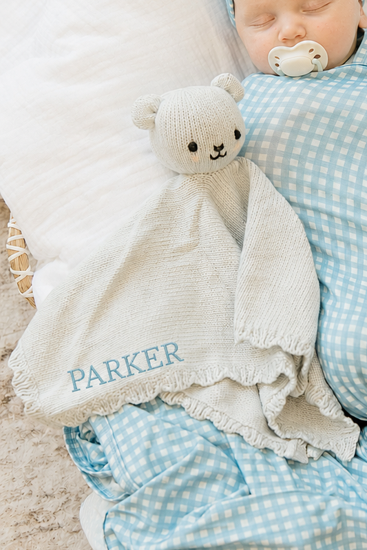 Cuddle & Kind Baby bear lovey (baby blue)