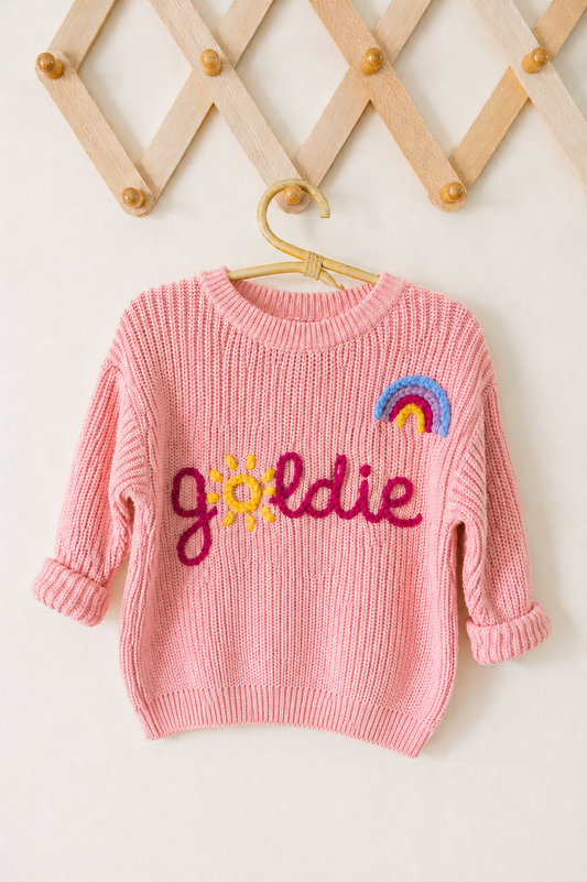 Hand Stitched Chunky Knit Sweater