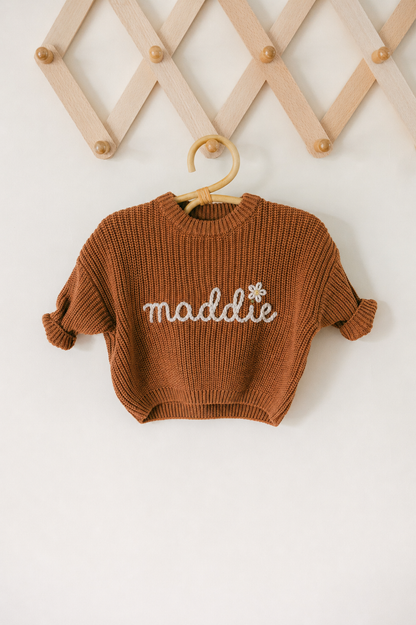 Hand Stitched Chunky Knit Sweater