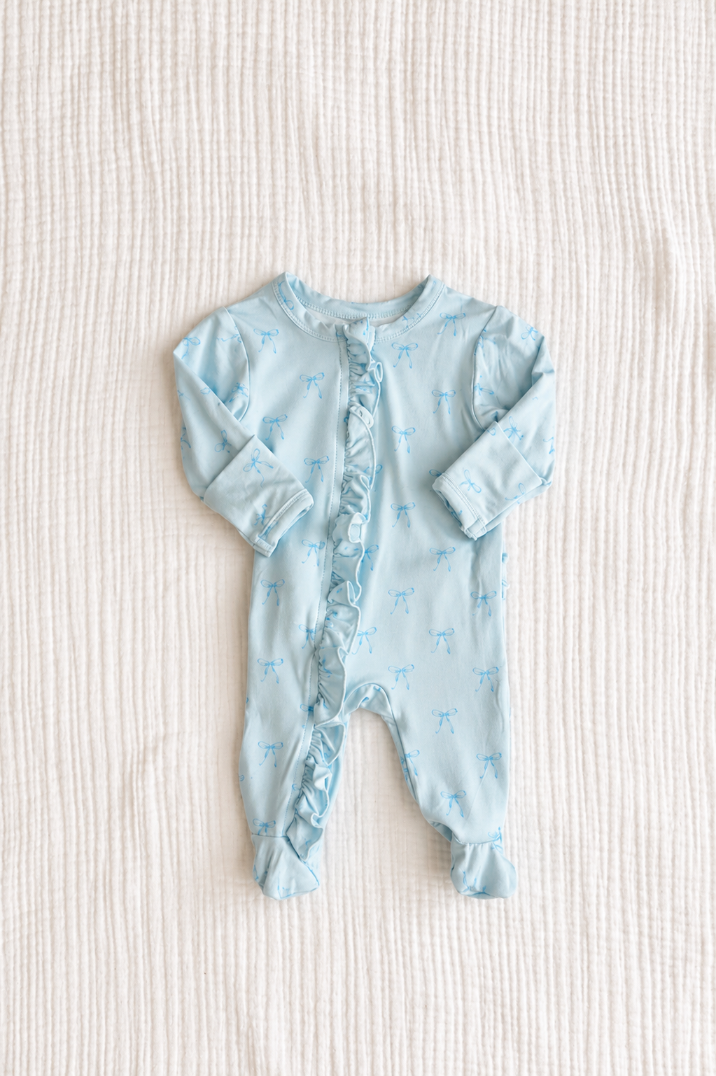 Personalized Bamboo Ruffled Footie