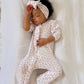 Lavender Bloom Ruffled Footie