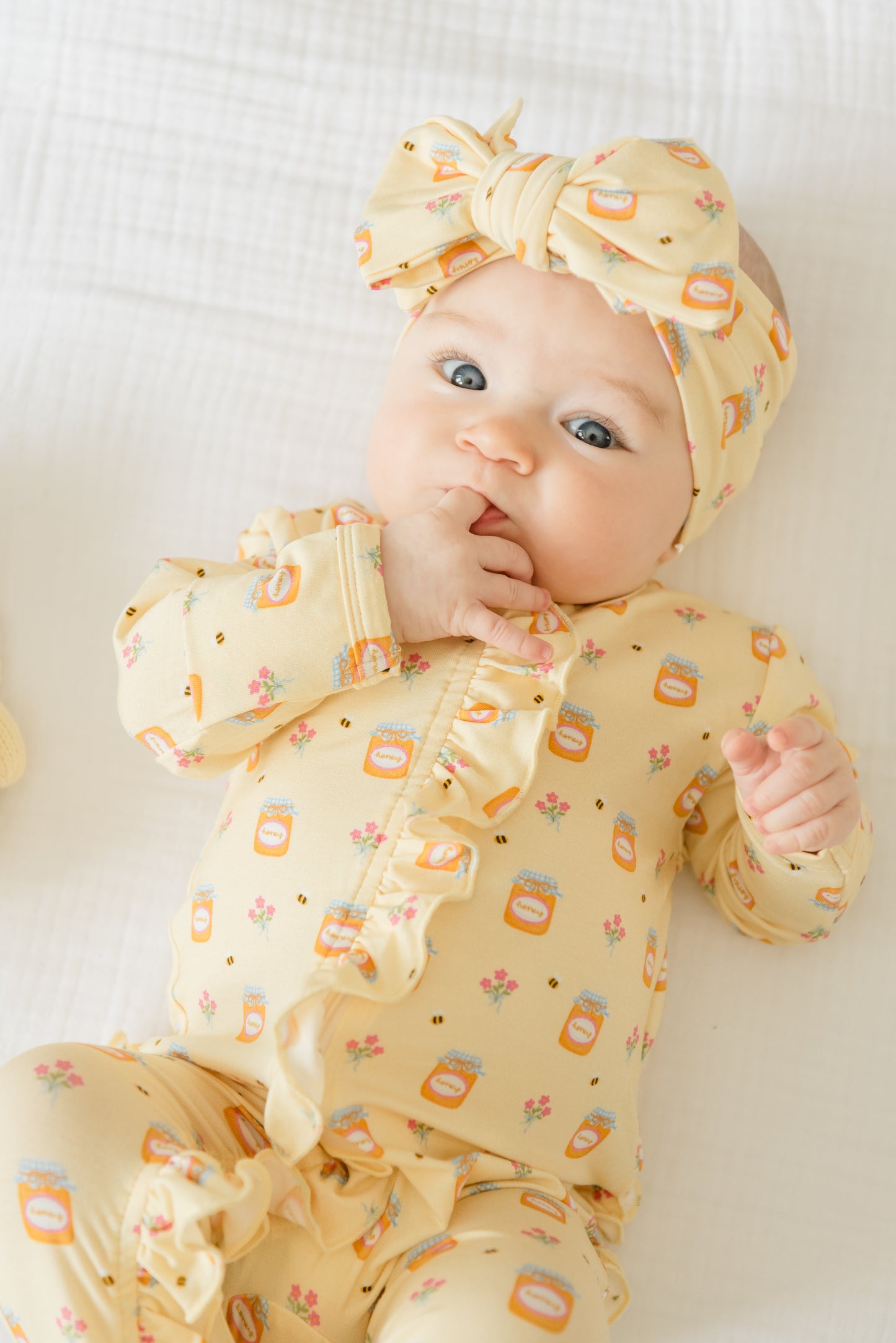 Sweet As Honey Ruffled Footie