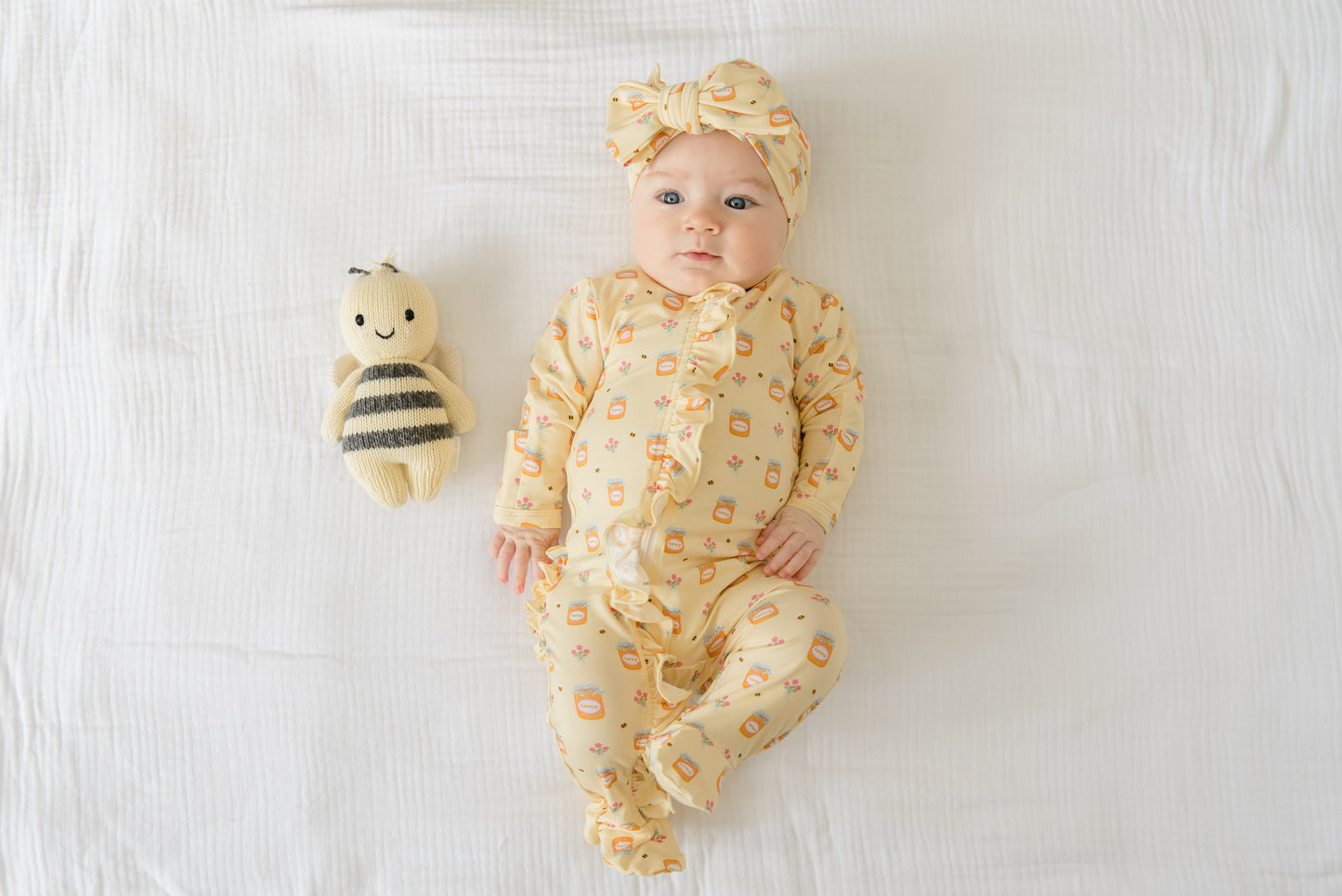 Sweet As Honey Ruffled Footie
