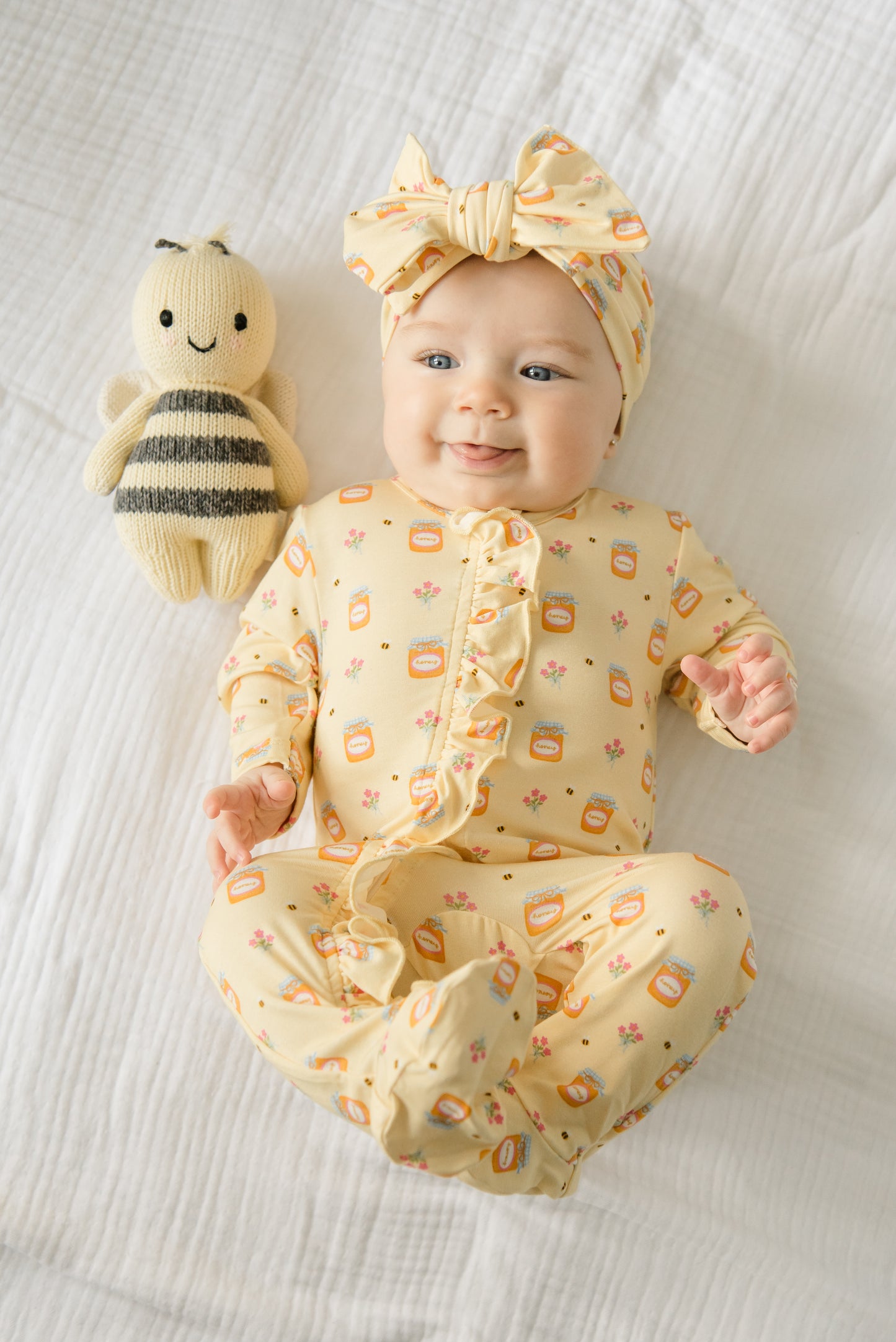 Sweet As Honey Ruffled Footie