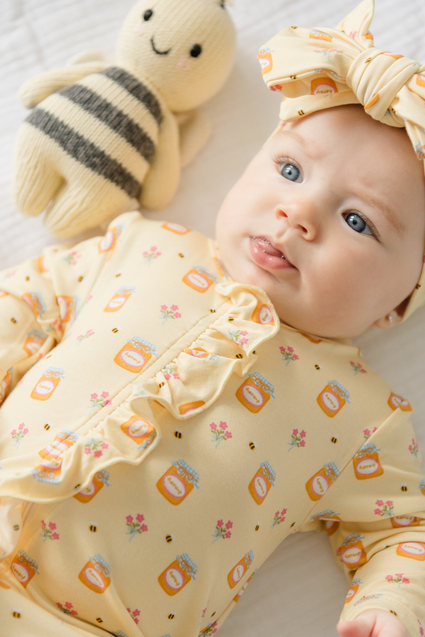 Sweet As Honey Ruffled Footie
