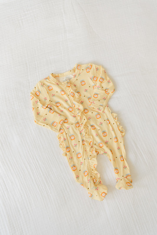 Sweet As Honey Ruffled Footie