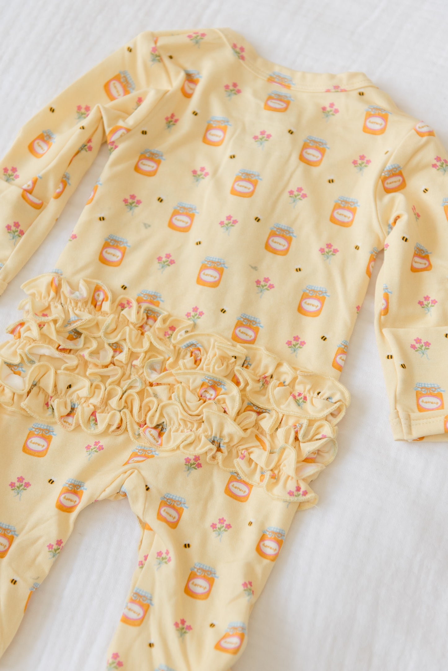 Sweet As Honey Ruffled Footie
