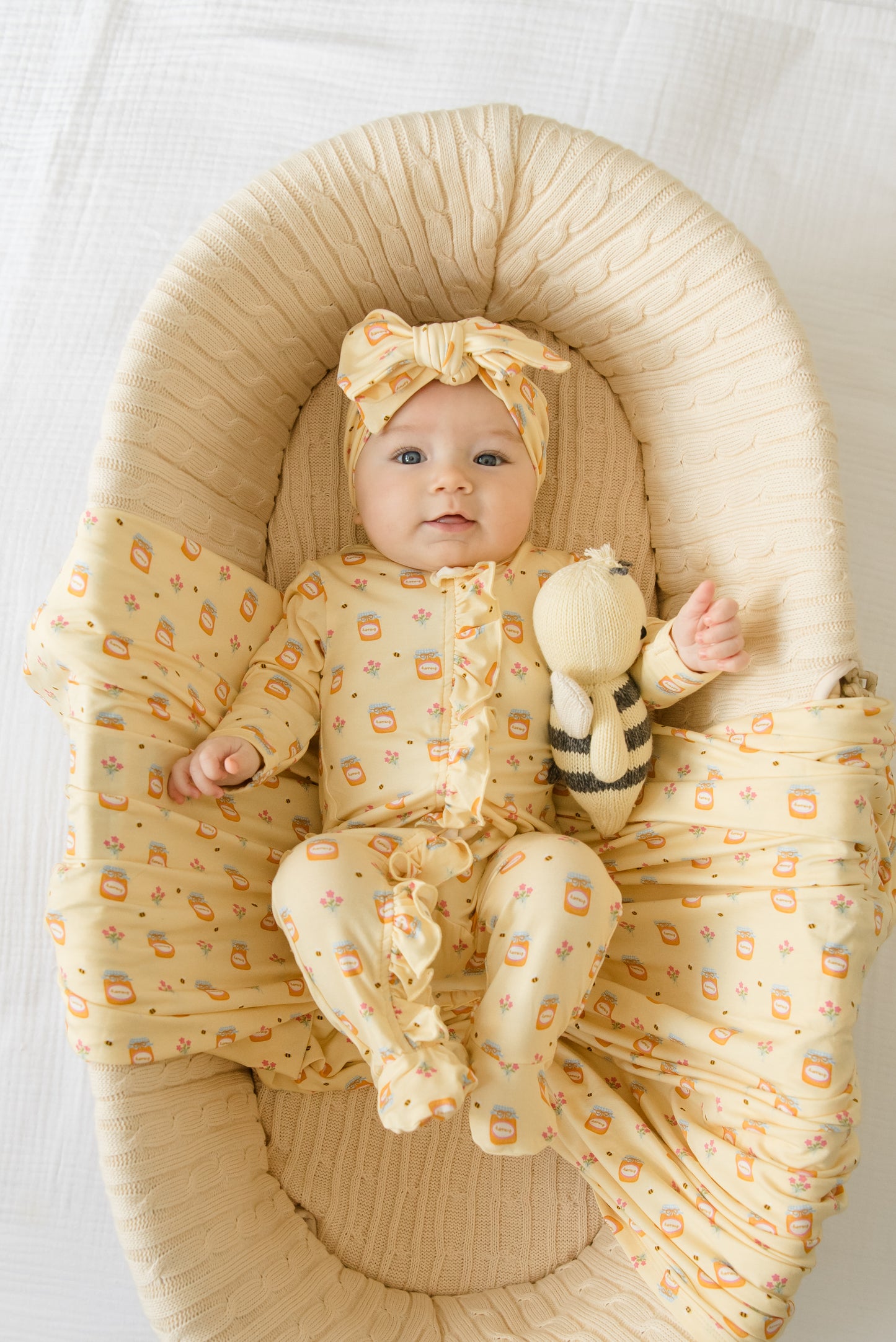 Sweet As Honey Ruffled Footie