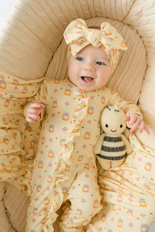 Sweet As Honey Ruffled Footie