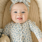Blooming Blues Ruffled Footie