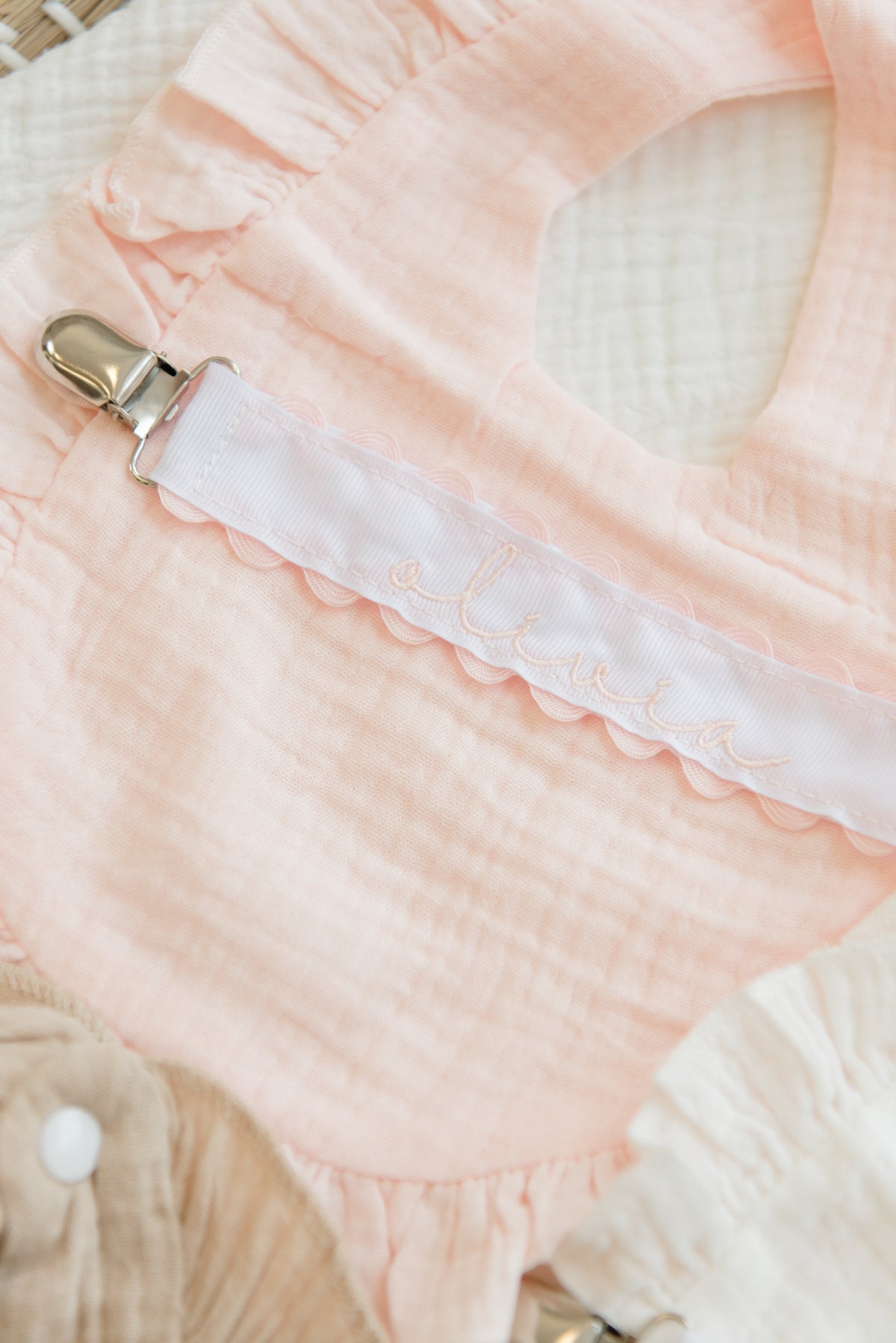 Personalized Embroidered Pacifier Clip