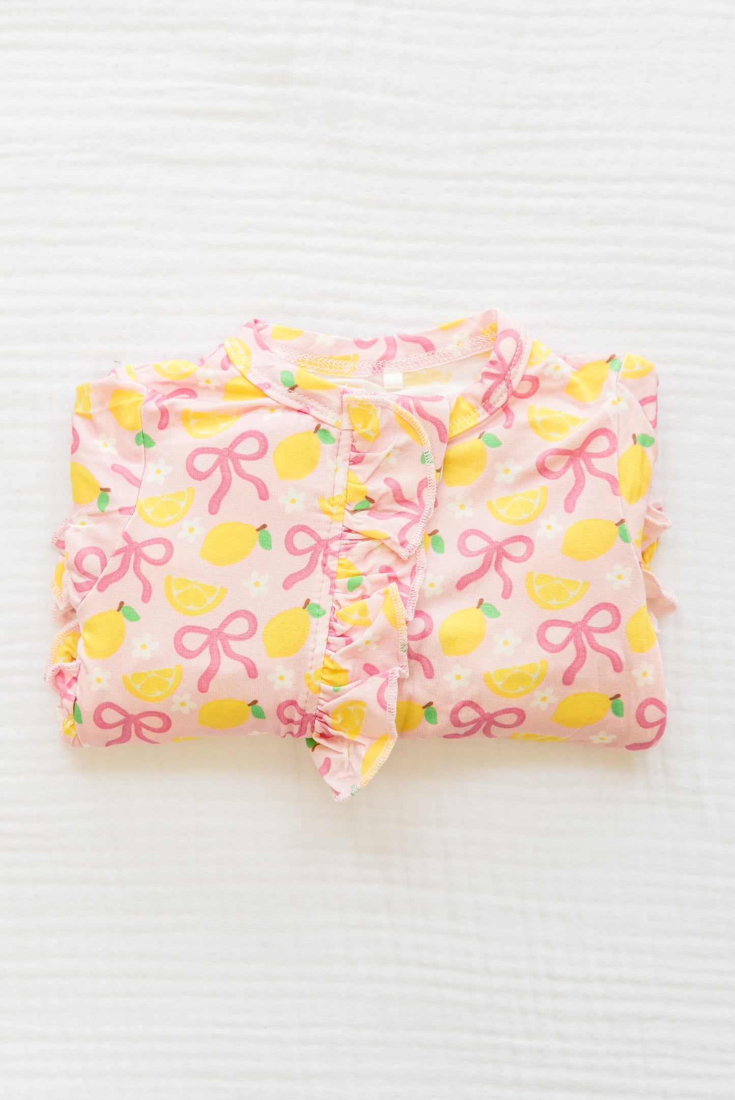 Personalized Bamboo Ruffled Footie