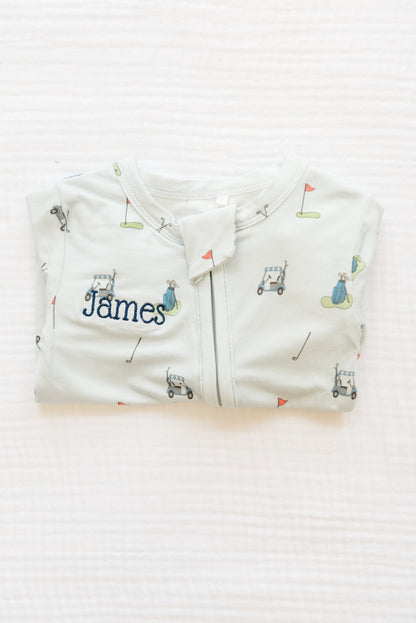 Personalized Boys Bamboo Footie