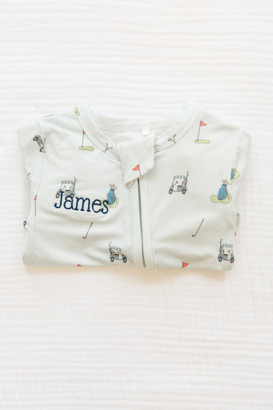 Personalized Boys Bamboo Footie