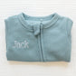Personalized Organic Waffle Knit Footie