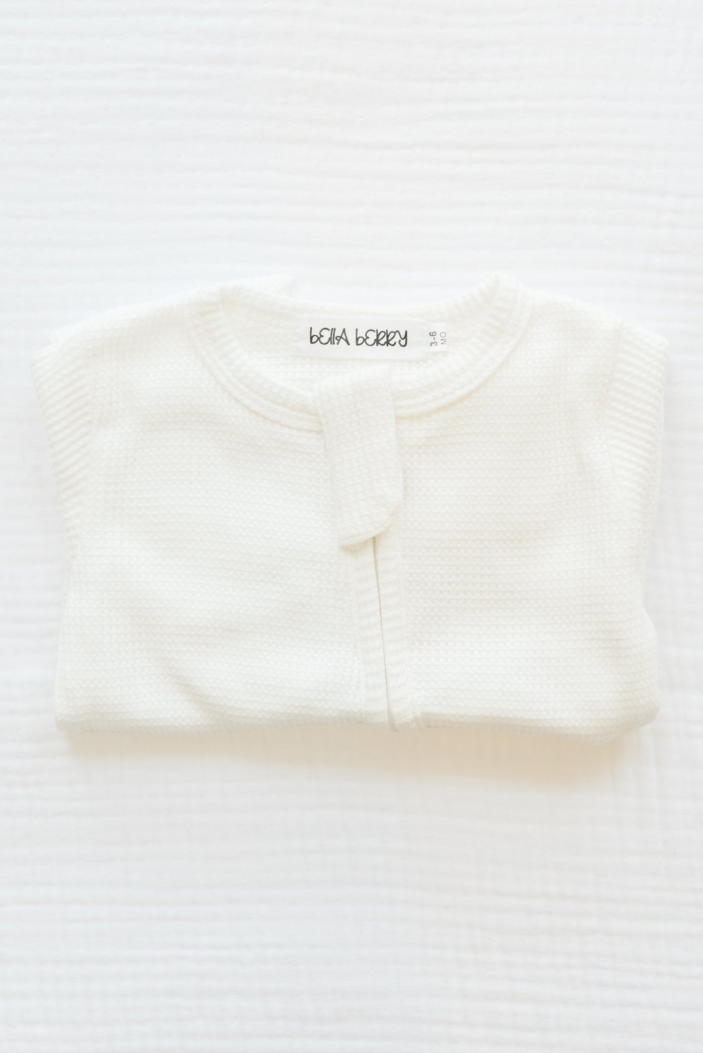 Personalized Organic Waffle Knit Footie