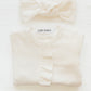 Personalized Organic Waffle Knit Ruffled Footie With Bow