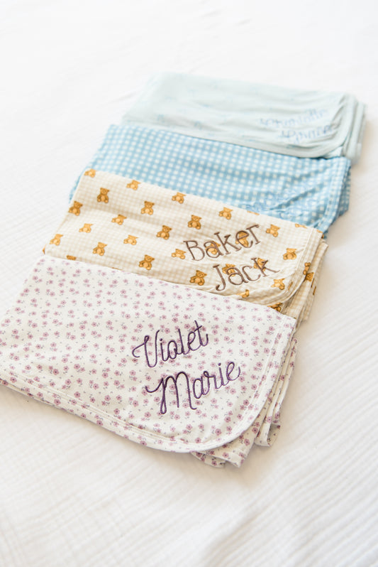 Personalized Bamboo Swaddle Blanket